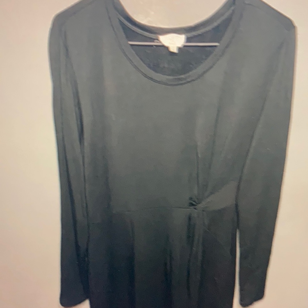 Loft Outlet Lounge Long Sleeve Round Neck Side Tie Dress Size L
